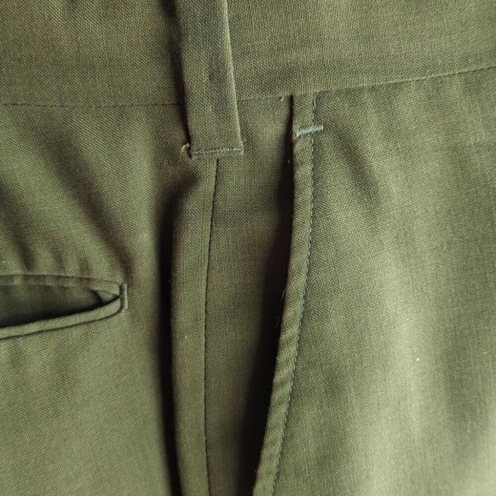 Mid Century Green Dress Pants - Picture 3 of 9